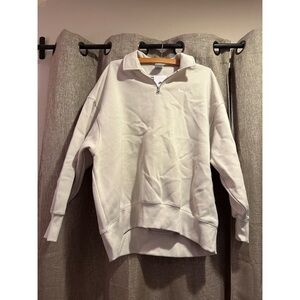 NWT Women's Nike Cream Quarter-Zip Sweater and Sweatpant Set